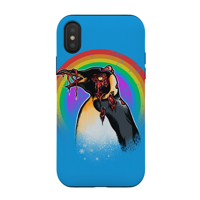iPhone Xs / X StrongFit Zombie Penguin by Branko Ricov