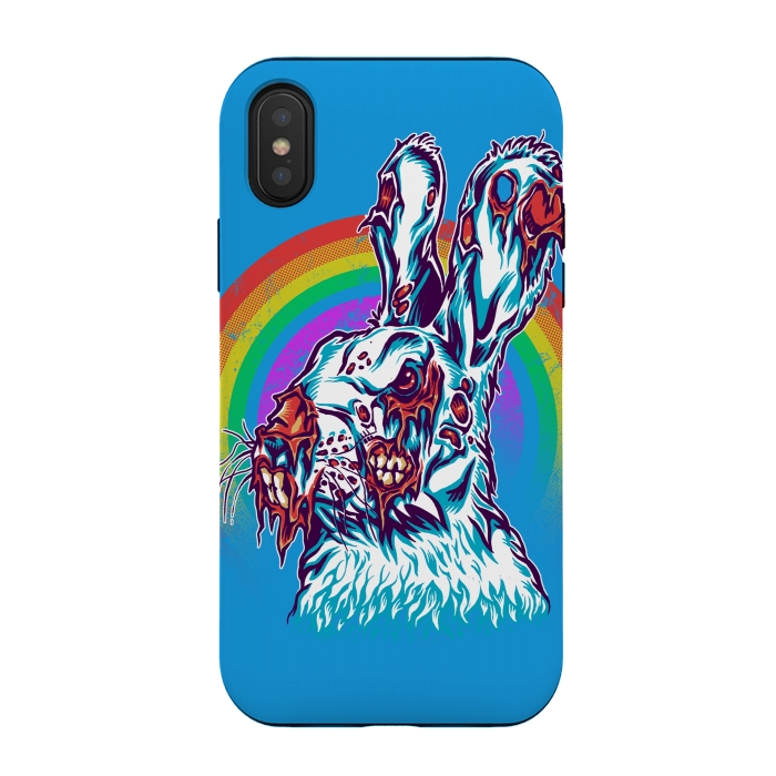 iPhone Xs / X StrongFit Zombie Rabbit by Branko Ricov