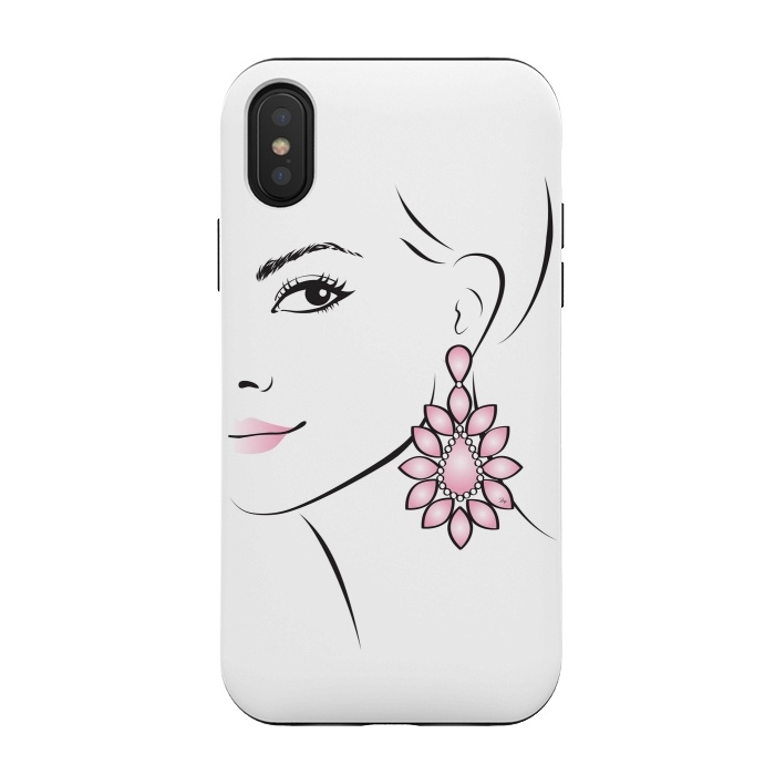 iPhone Xs / X StrongFit Earring Lady by Martina