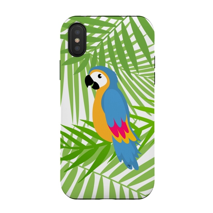 iPhone Xs / X StrongFit Cute colourful parrot by Martina