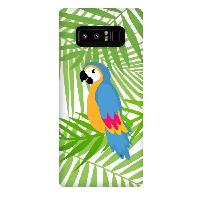 Galaxy Note 8 StrongFit Cute colourful parrot by Martina
