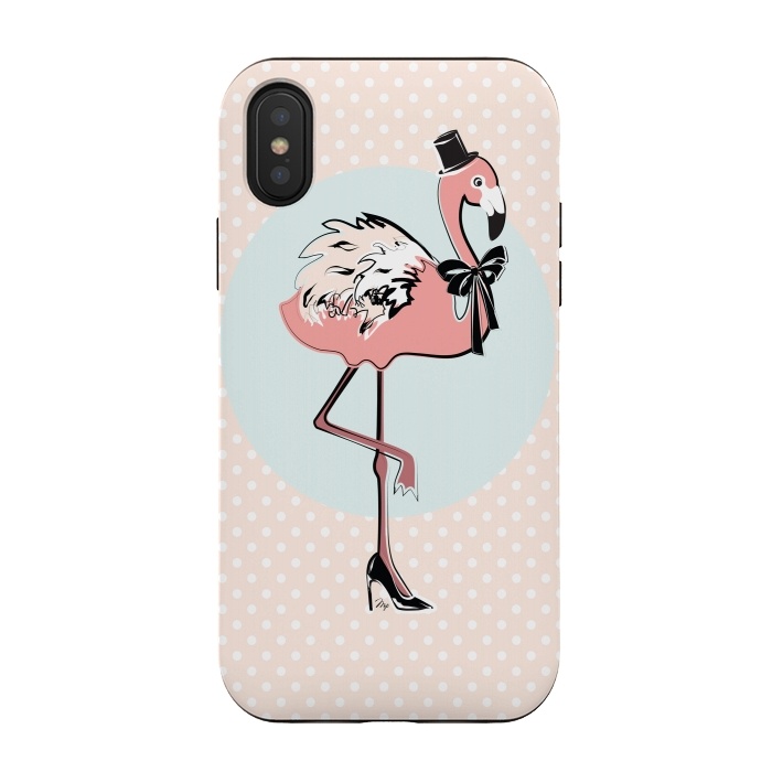 iPhone Xs / X StrongFit Stylish Flamingo by Martina