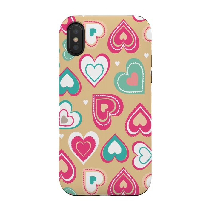 iPhone Xs / X StrongFit Love Hearts by Martina