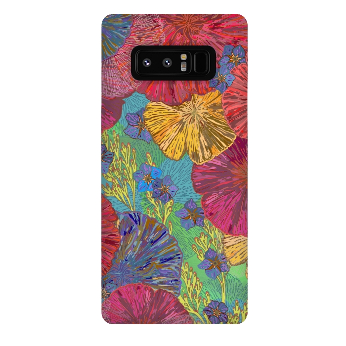 Galaxy Note 8 StrongFit The Parting of the Poppies by Lotti Brown