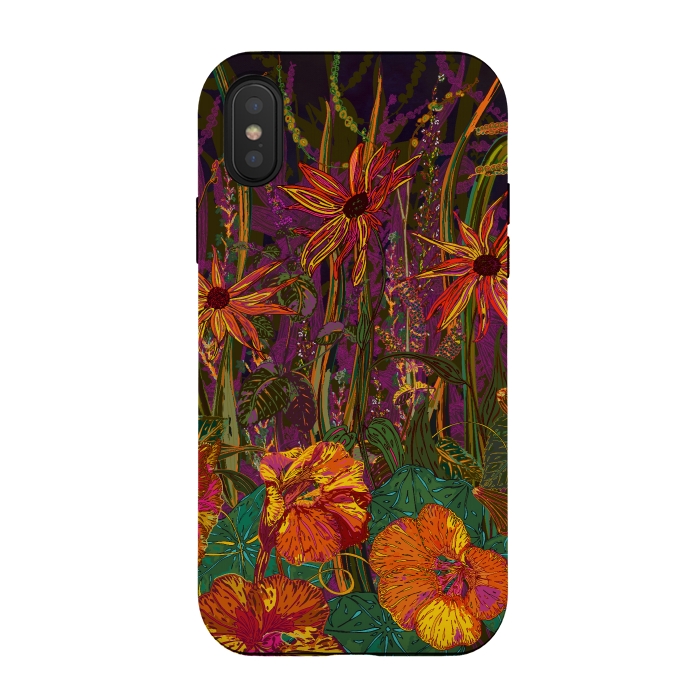 iPhone Xs / X StrongFit Autumn Flowers by Lotti Brown