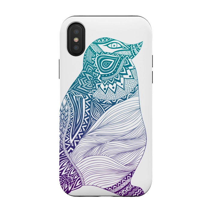 iPhone Xs / X StrongFit Penguin by Pom Graphic Design