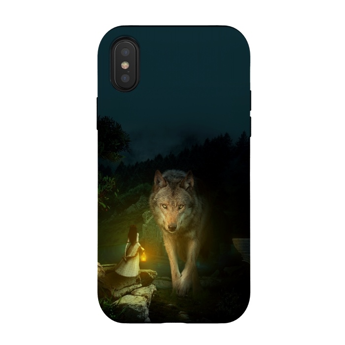 iPhone Xs / X StrongFit The Wolf by Riza Peker