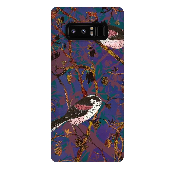 Galaxy Note 8 StrongFit Long-tailed Tits by Lotti Brown