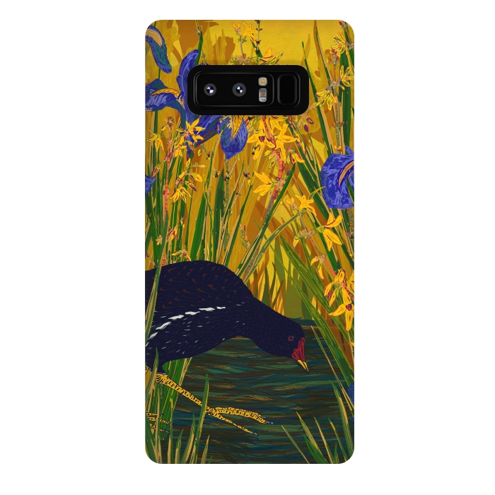 Galaxy Note 8 StrongFit Moorhen and Iris by Lotti Brown