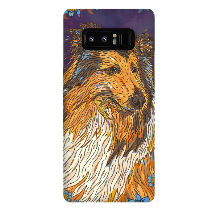 Galaxy Note 8 StrongFit Rough Collie by Lotti Brown