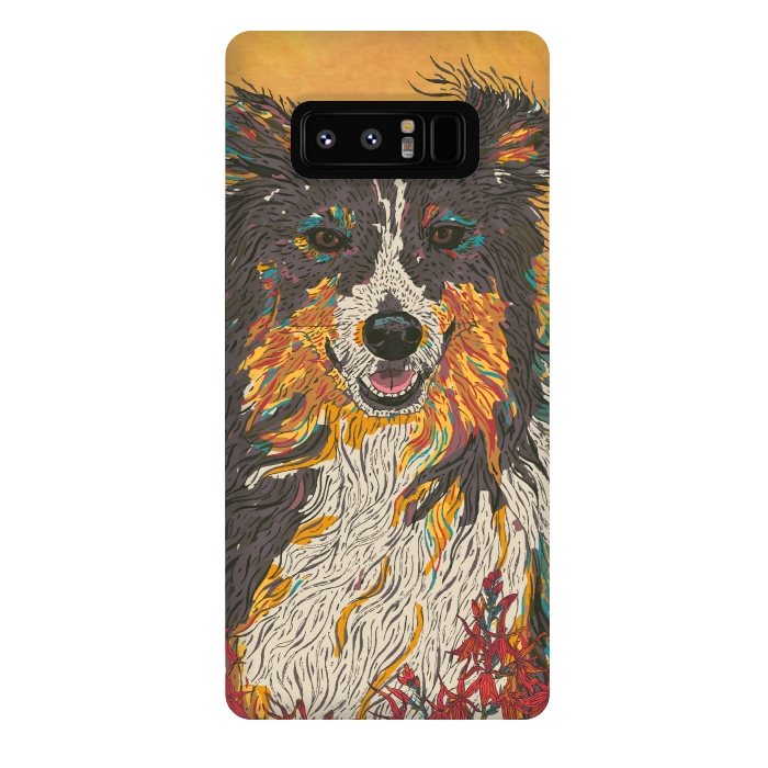 Galaxy Note 8 StrongFit Border Collie by Lotti Brown