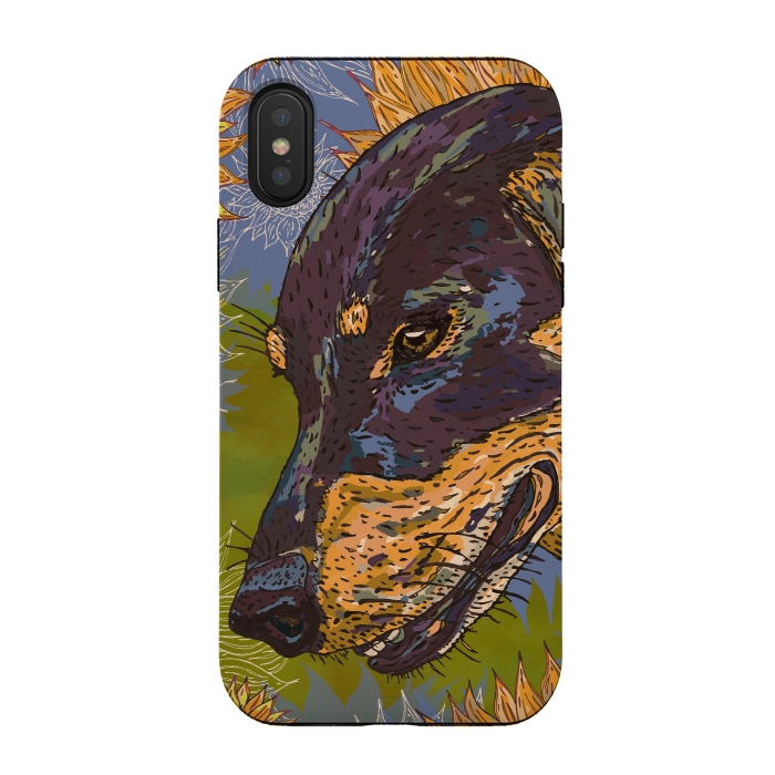 iPhone Xs / X StrongFit Dachshund by Lotti Brown