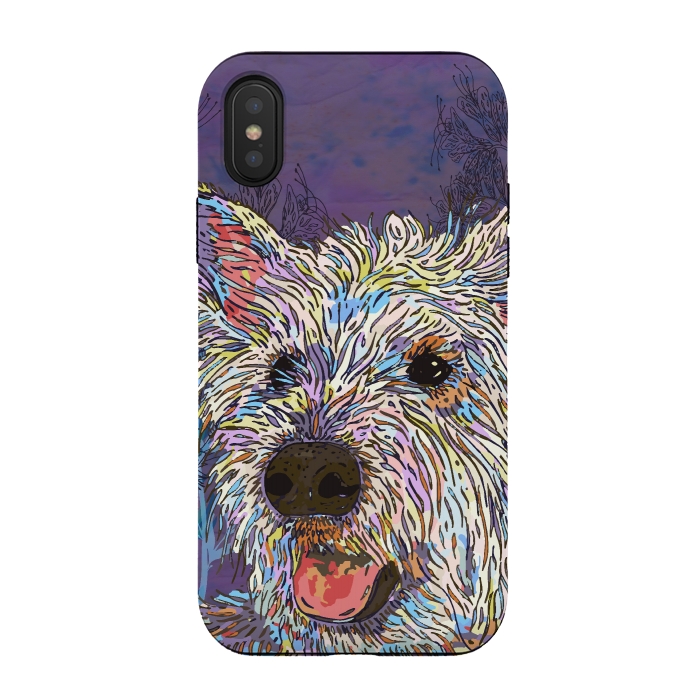iPhone Xs / X StrongFit West Highland Terrier (Westie) by Lotti Brown