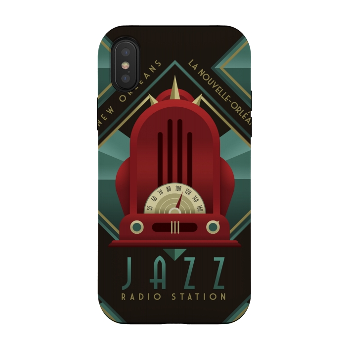 iPhone Xs / X StrongFit Deco Jazz Radio Station by Dellán