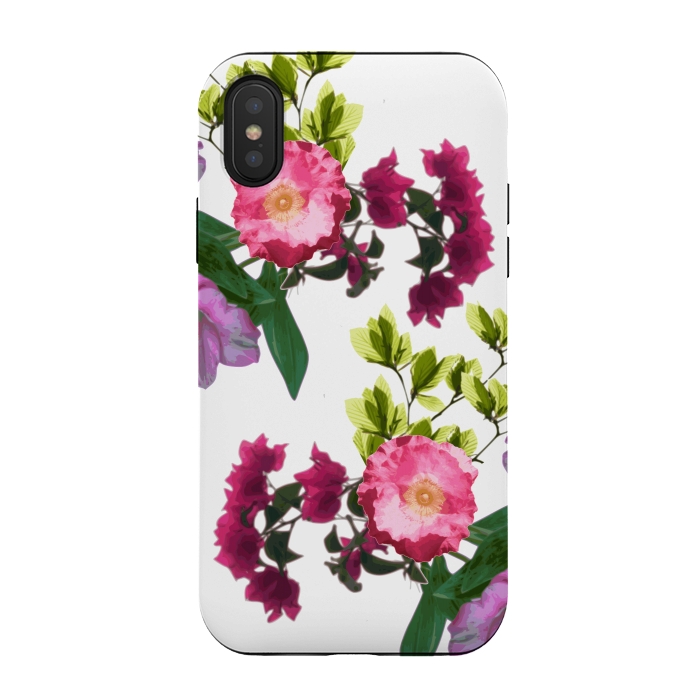 iPhone Xs / X StrongFit Colorful Floral Print by Zala Farah