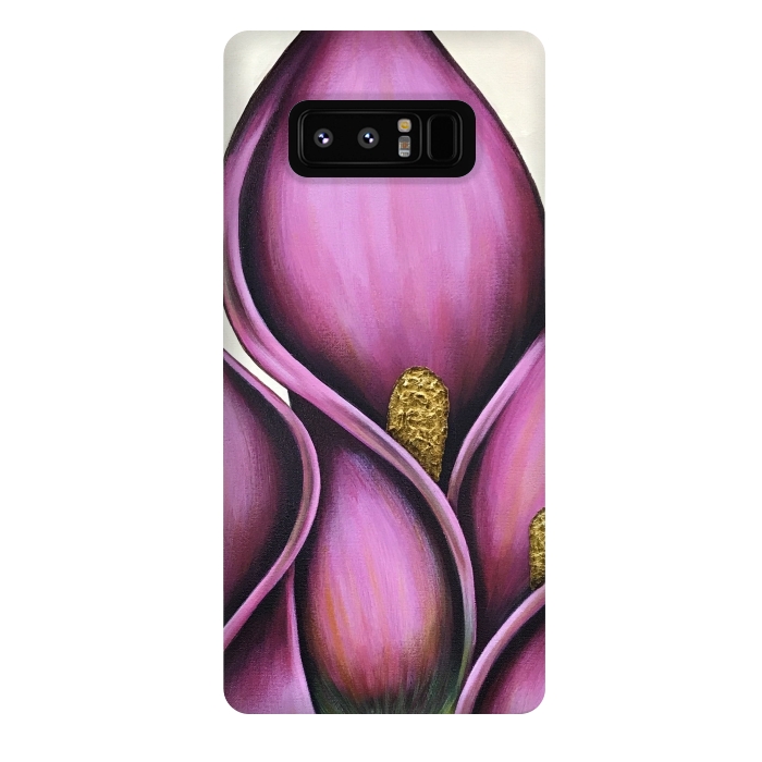 Galaxy Note 8 StrongFit Pink Calla Lilies by Denise Cassidy Wood
