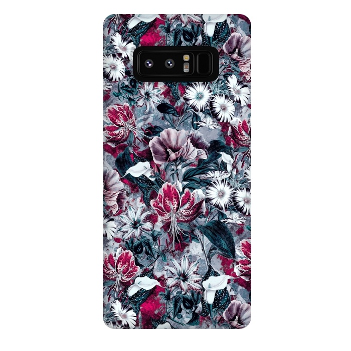 Galaxy Note 8 StrongFit Floral Blue by Riza Peker