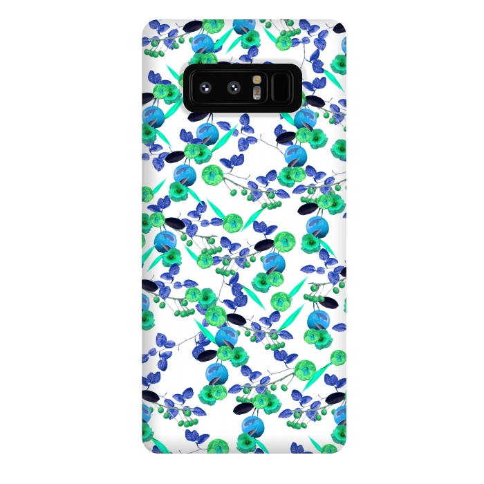 Galaxy Note 8 StrongFit Fruity Floral (Green) by Zala Farah