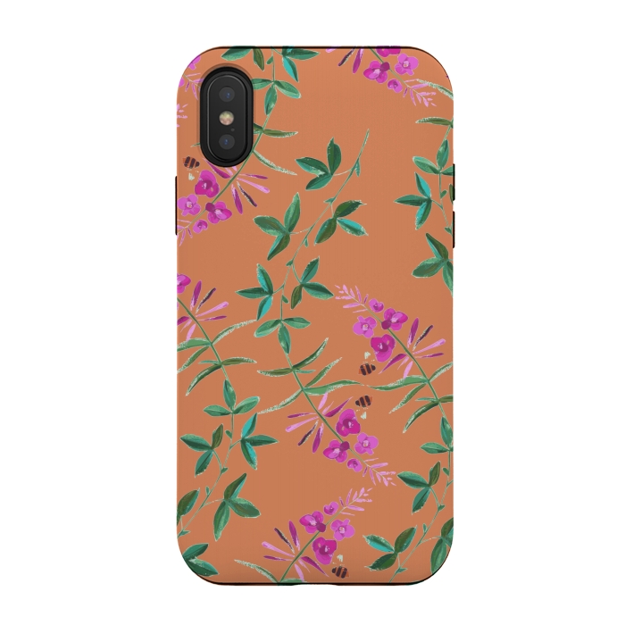 iPhone Xs / X StrongFit Floral Vines V2. by Zala Farah
