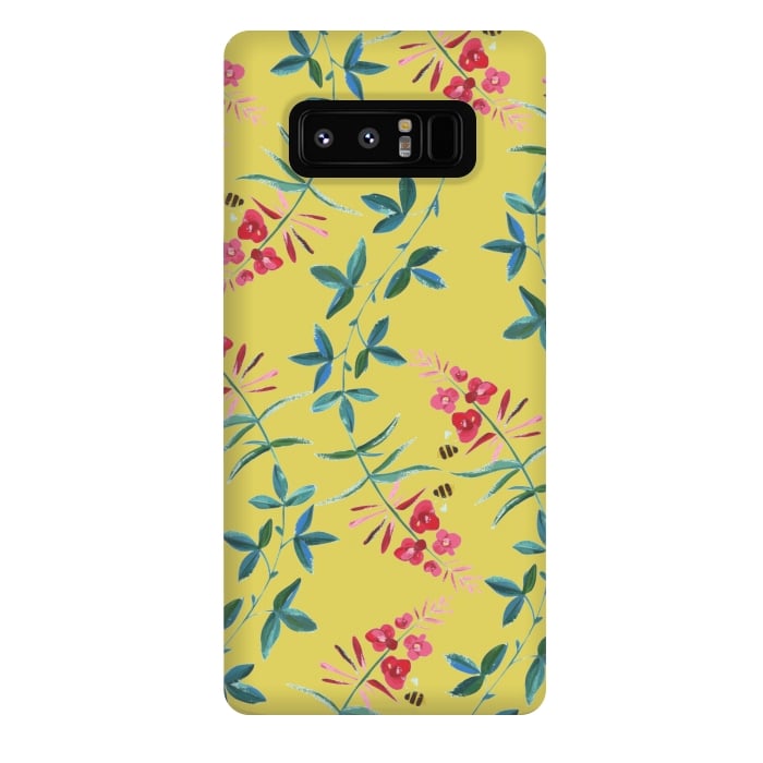 Galaxy Note 8 StrongFit Floral Vines by Zala Farah