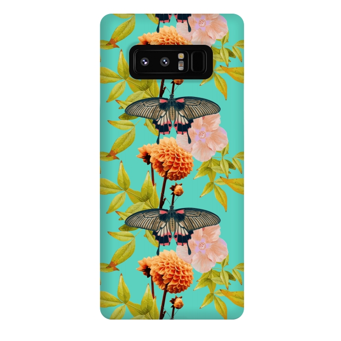 Galaxy Note 8 StrongFit Tropical Butterfly Garden by Zala Farah