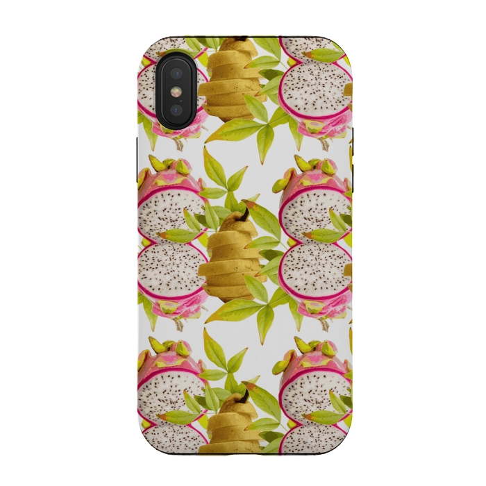 iPhone Xs / X StrongFit Pear and Dragon Fruit by Zala Farah
