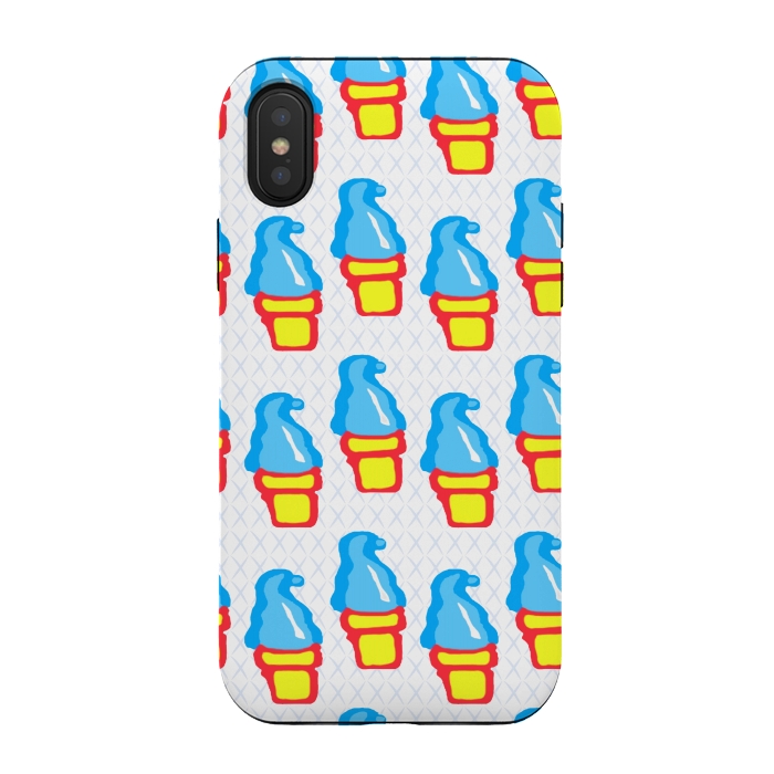 iPhone Xs / X StrongFit We All Scream for Ice Cream by Bettie * Blue