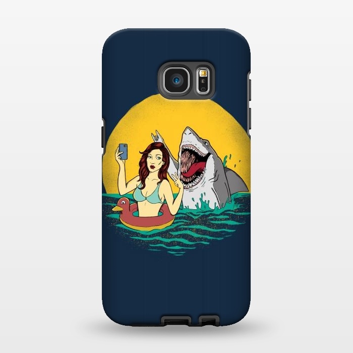 Galaxy S7 EDGE StrongFit Shark Selfie by Coffee Man