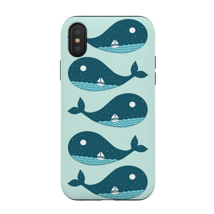 iPhone Xs / X StrongFit Whale Landscape 2 by Coffee Man