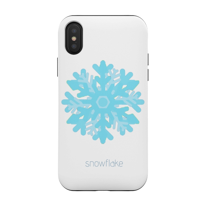 iPhone Xs / X StrongFit Snowflake -light blue by Bettie * Blue