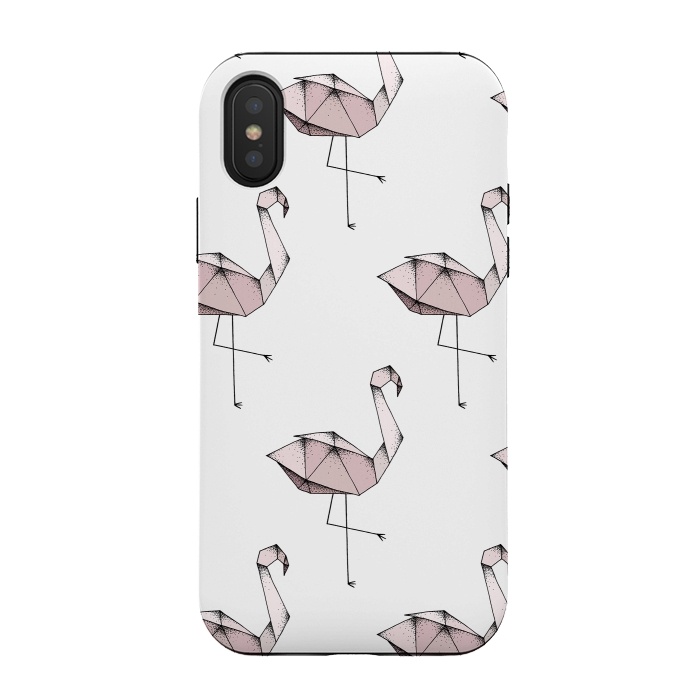 iPhone Xs / X StrongFit Flamingos by Barlena