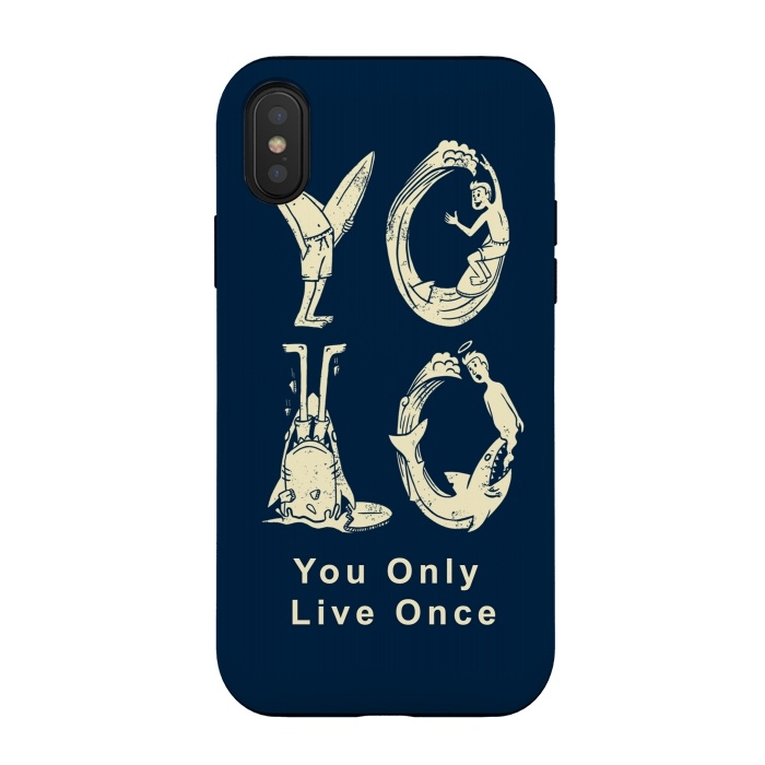 iPhone Xs / X StrongFit YOLO you only live once by Coffee Man