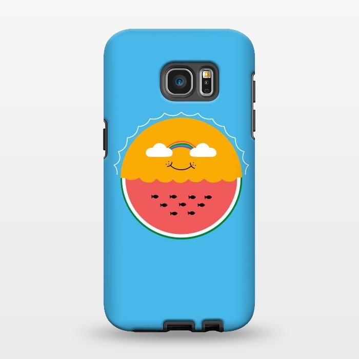 Galaxy S7 EDGE StrongFit Sun and Watermelon by Coffee Man