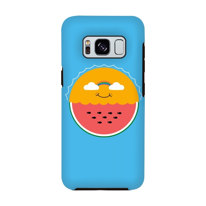 Galaxy S8 StrongFit Sun and Watermelon by Coffee Man