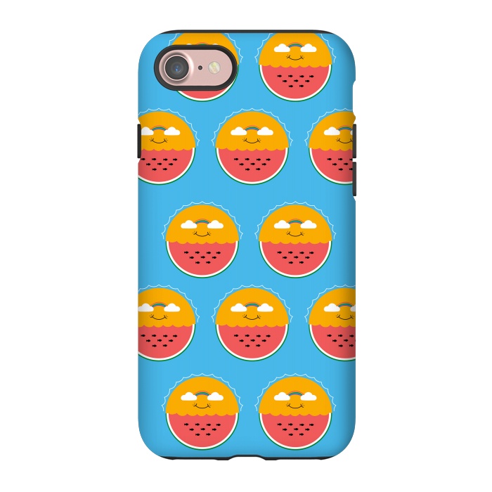 iPhone 7 StrongFit Sun and Watermelon pattern by Coffee Man