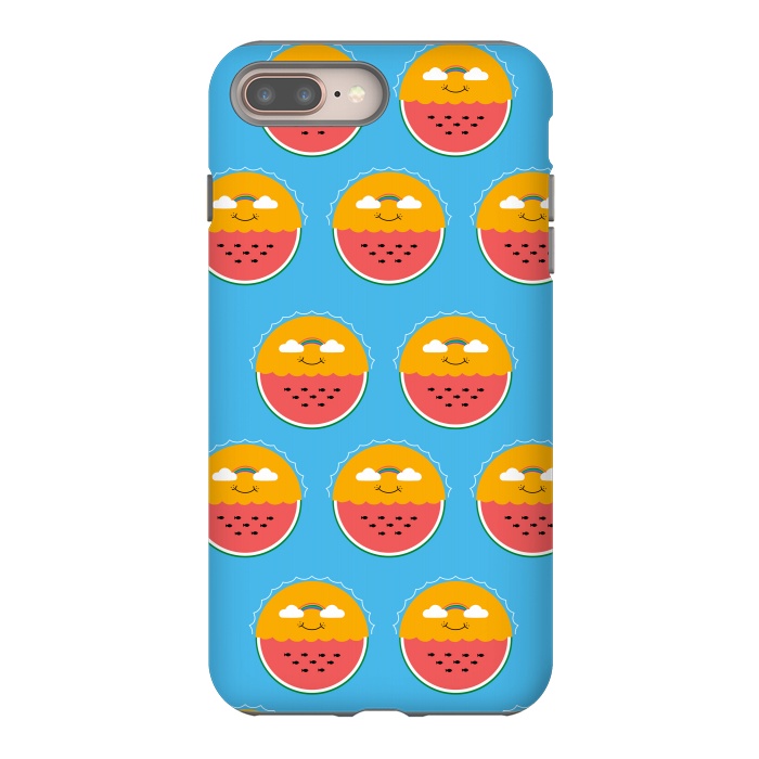 iPhone 7 plus StrongFit Sun and Watermelon pattern by Coffee Man