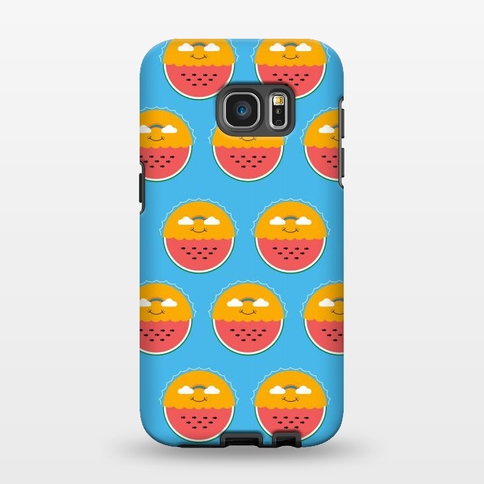 Galaxy S7 EDGE StrongFit Sun and Watermelon pattern by Coffee Man