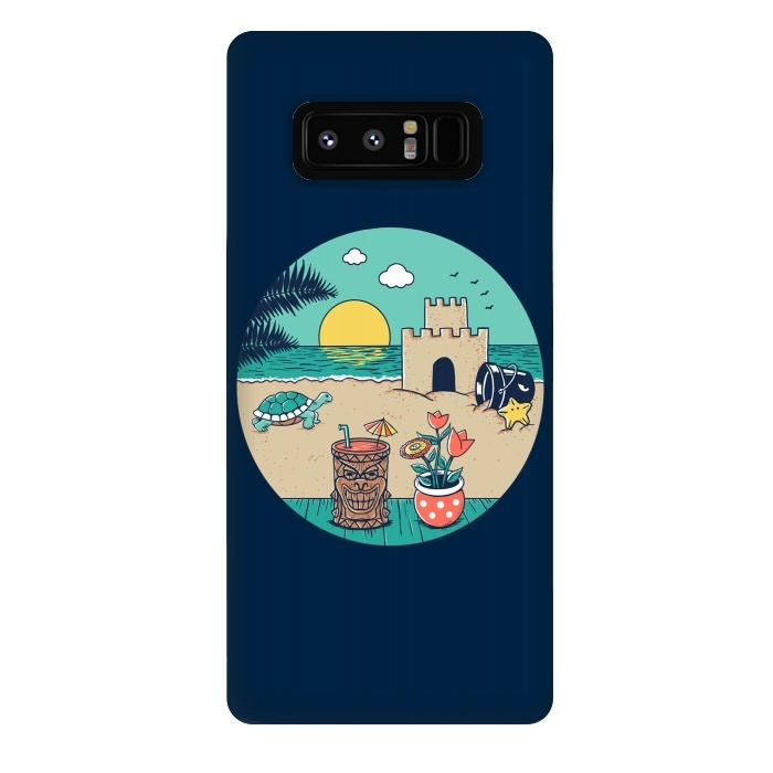 Galaxy Note 8 StrongFit Video game beach by Coffee Man