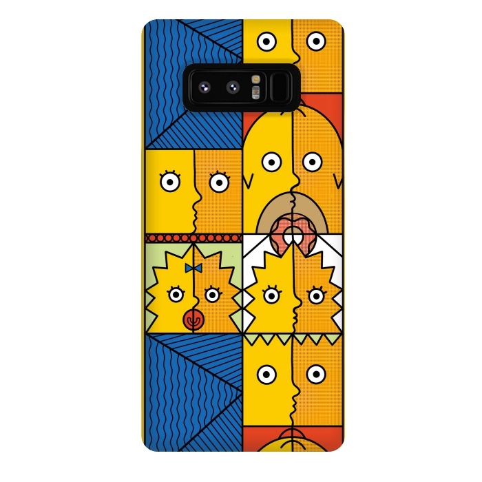 Galaxy Note 8 StrongFit Yellow Cubism by Coffee Man