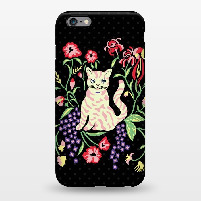 iPhone 6/6s plus StrongFit Cutie Cat with Flowers by Michael Cheung
