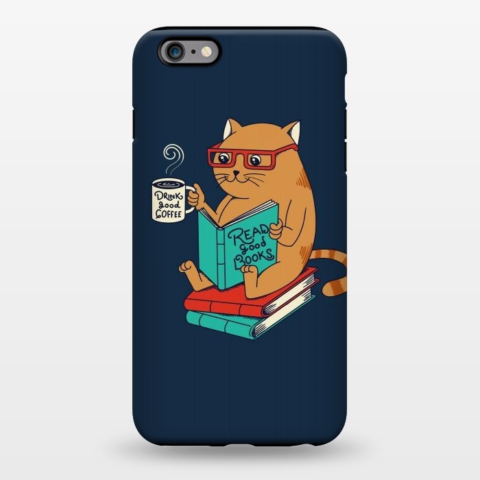 iPhone 6/6s plus StrongFit Cat drink good coffee read good books by Coffee Man