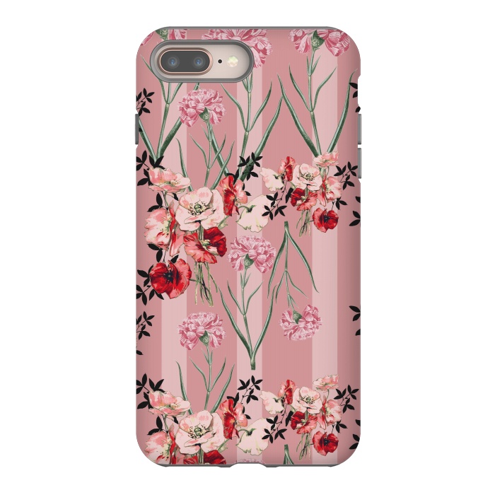 iPhone 7 plus StrongFit Floral Love X (Red) by Zala Farah