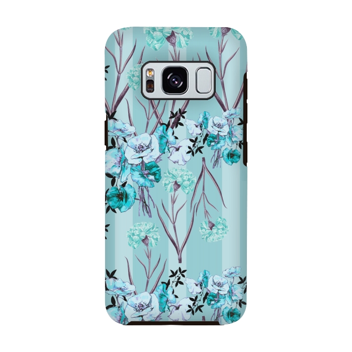 Galaxy S8 StrongFit Floral Love X (Blue) by Zala Farah