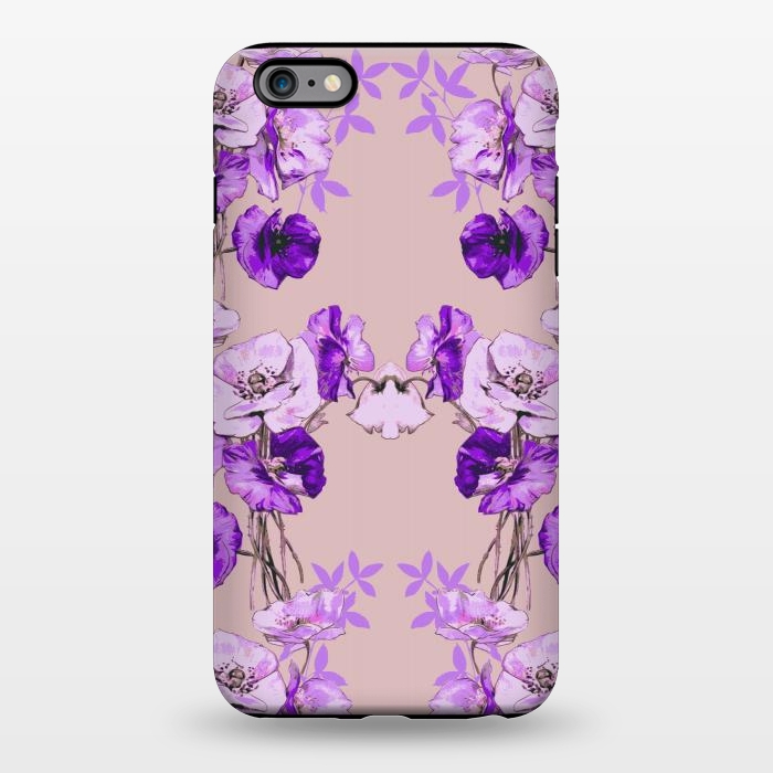 iPhone 6/6s plus StrongFit Dramatic Florals (Purple) by Zala Farah