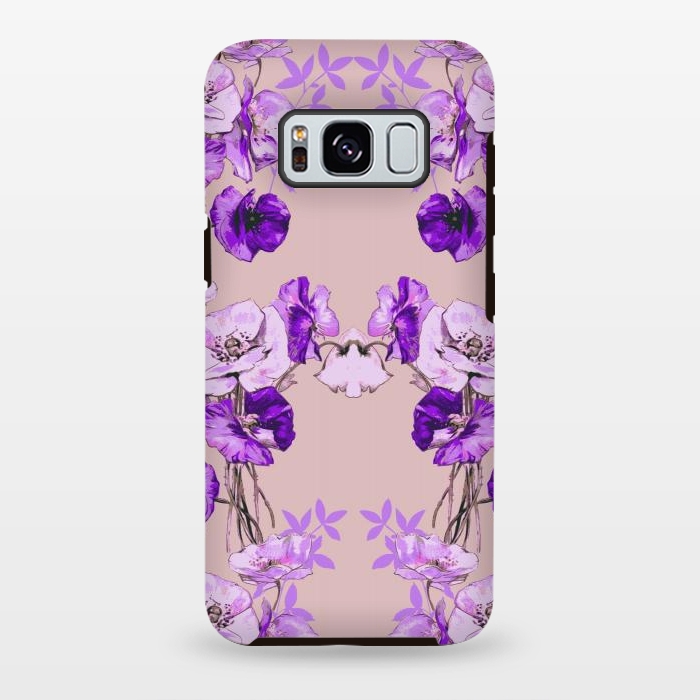 Galaxy S8 plus StrongFit Dramatic Florals (Purple) by Zala Farah
