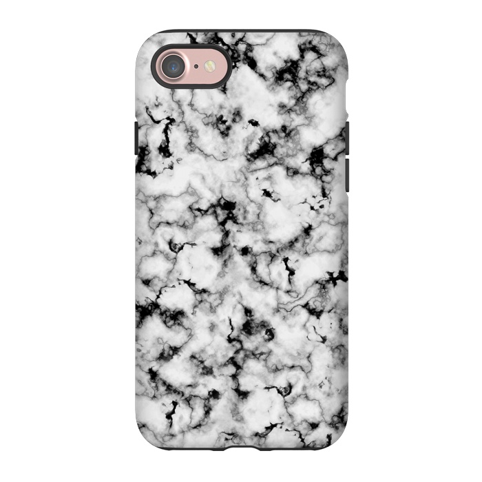 iPhone 7 StrongFit Black and White Marble by CatJello
