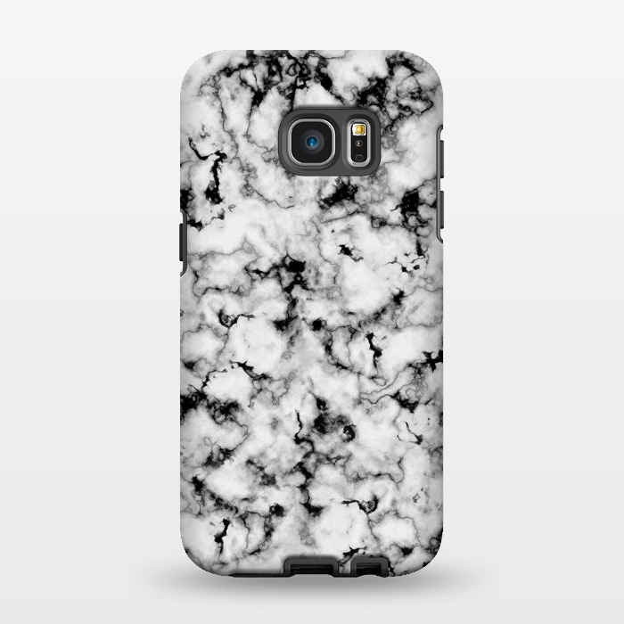 Galaxy S7 EDGE StrongFit Black and White Marble by CatJello