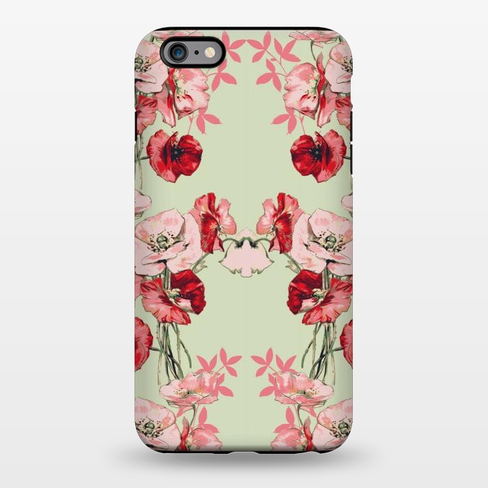 iPhone 6/6s plus StrongFit Dramatic Florals (Red) by Zala Farah