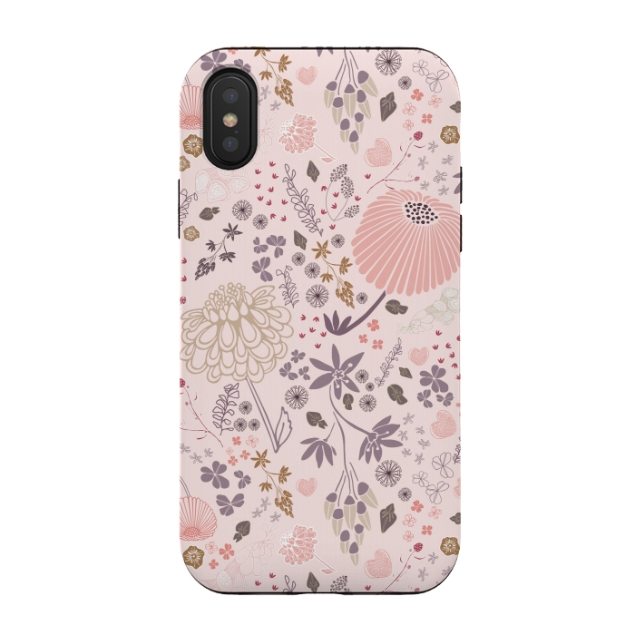 iPhone Xs / X StrongFit Field of Flowers by Paula Ohreen