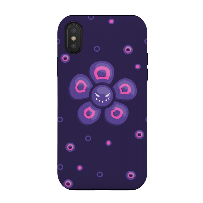 iPhone Xs / X StrongFit Purple Evil Flower by Boriana Giormova